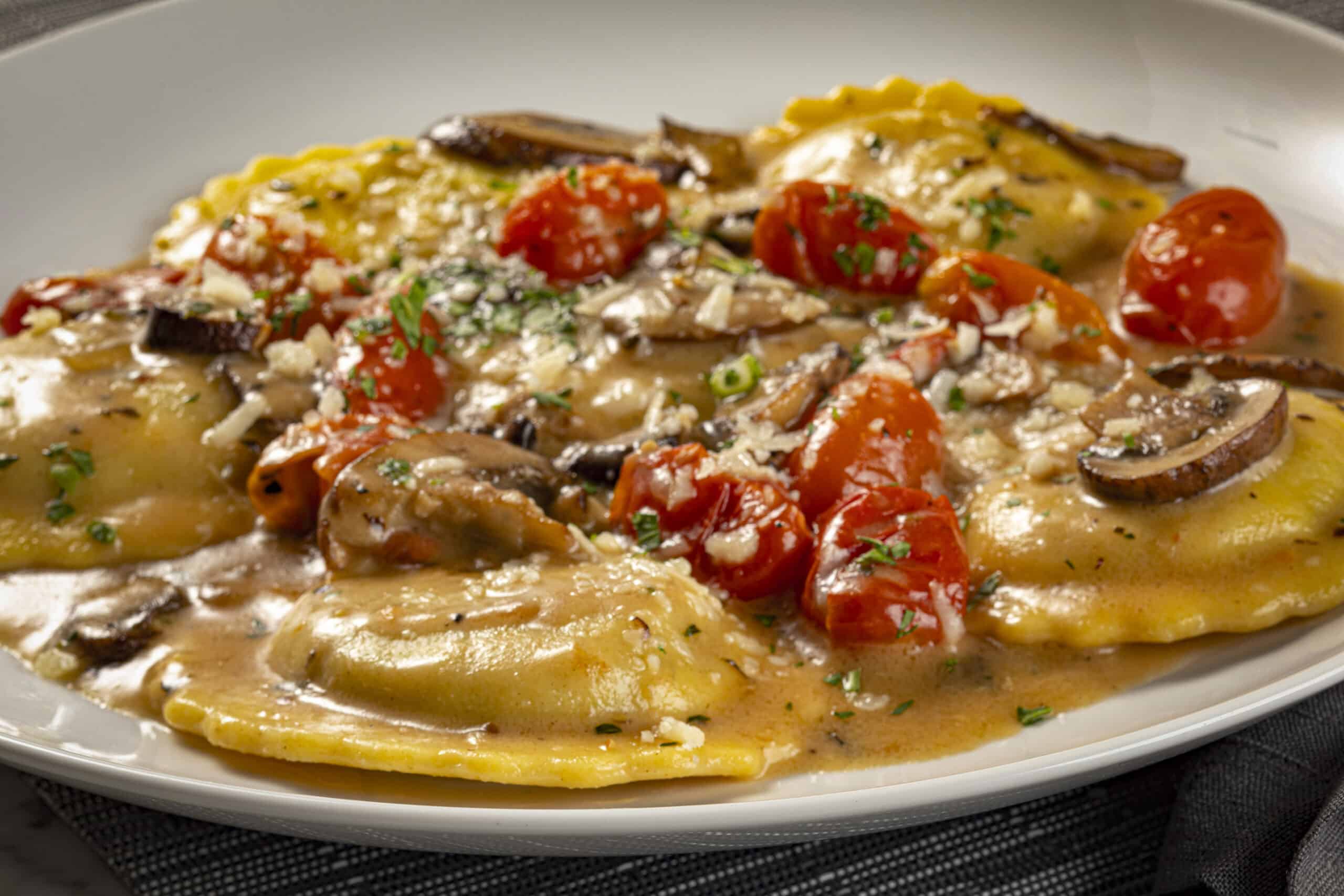 Brio's Ravioli di Bello on a plate